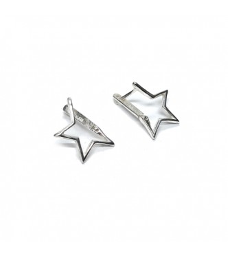 E000847 Genuine Sterling Silver Stylish Earrings Stars Solid Hallmarked 925 Handmade